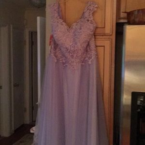 Beautiful tulle and appliqué gown